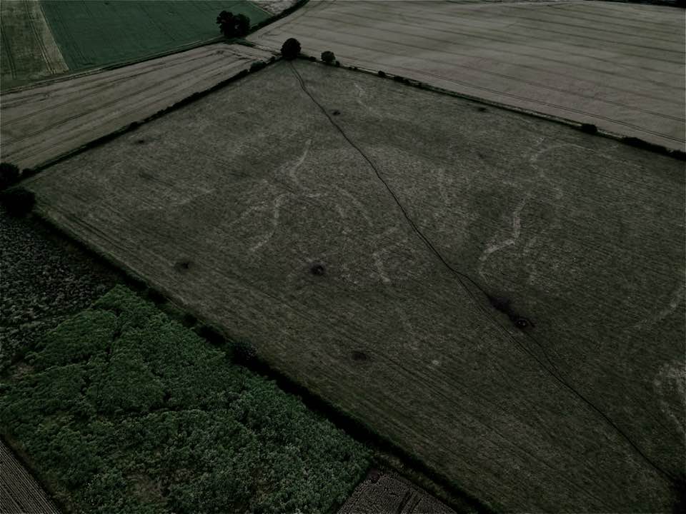 Cana Barn Henge, lying 15km southeast of the Thornborough henges